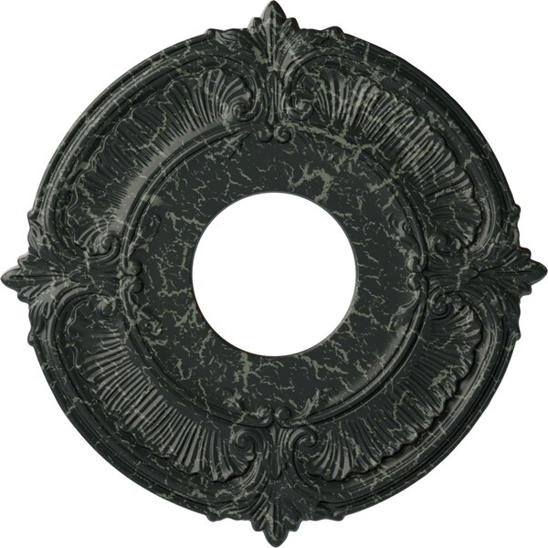 Ekena Millwork Attica Ceiling Medallion (Canopies up to 3 1/2"), 12 3/4"OD x 4"ID x 1/2"P, Painted Turtle Crackle CM12ATPTC - main
